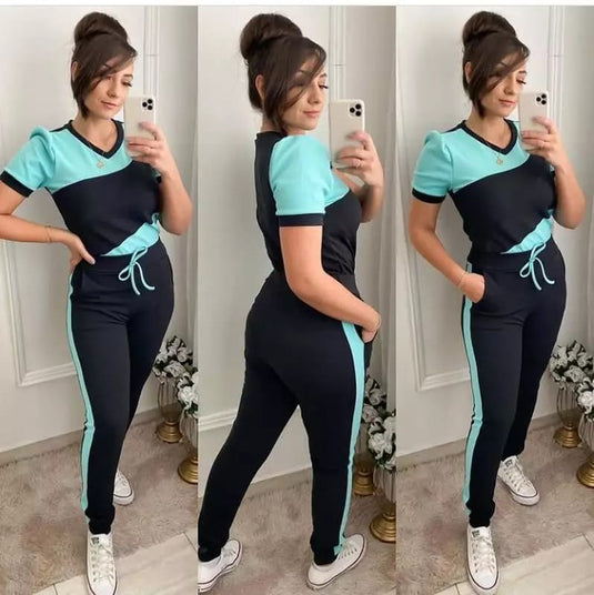 Green With Black Panel Half Sleeves Shirt and Green With Black Panel Trouser