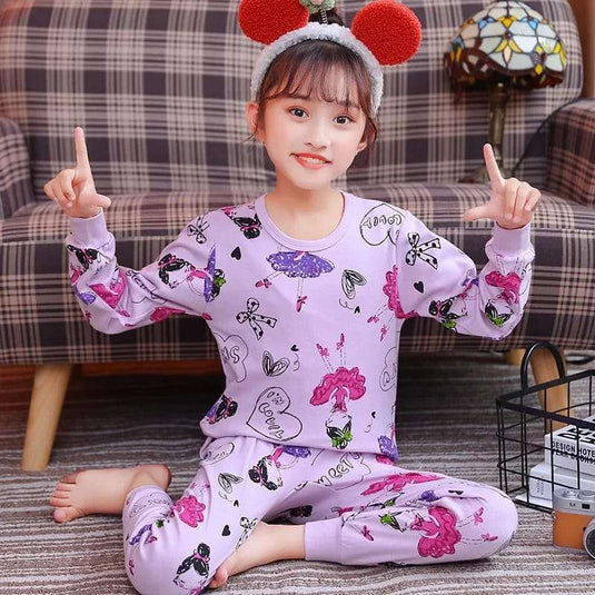 Purple Barbie Printed Kid Suit