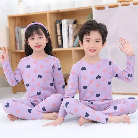 Purple Heart Printed Kids Suit