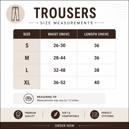 PACK OF 4 PLAIN TROUSERS