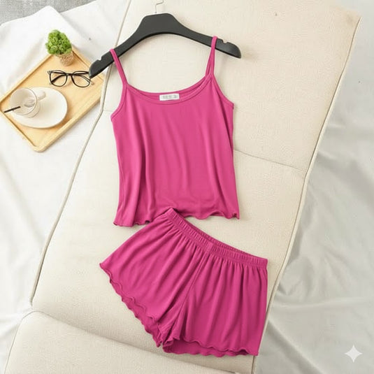 Hot Pink Camiset With Short