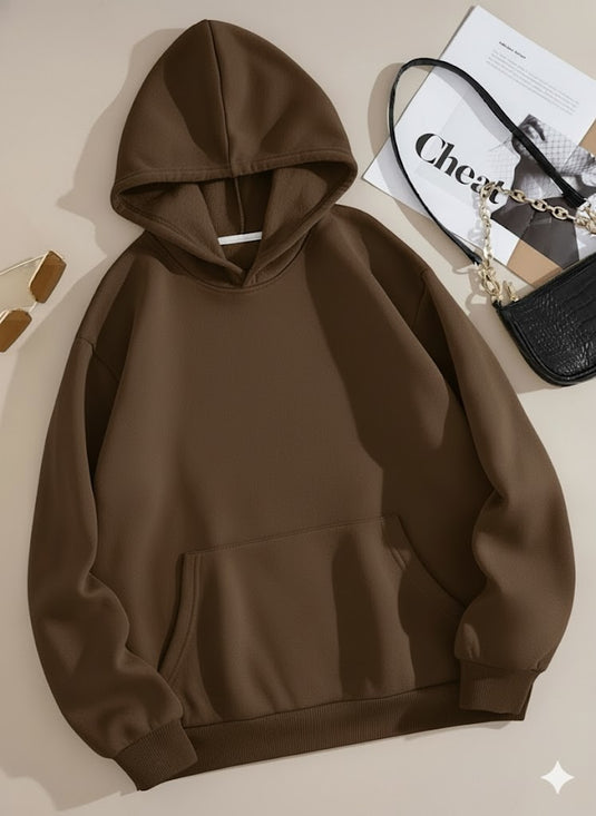Plain Chocolate Brown Hoodie